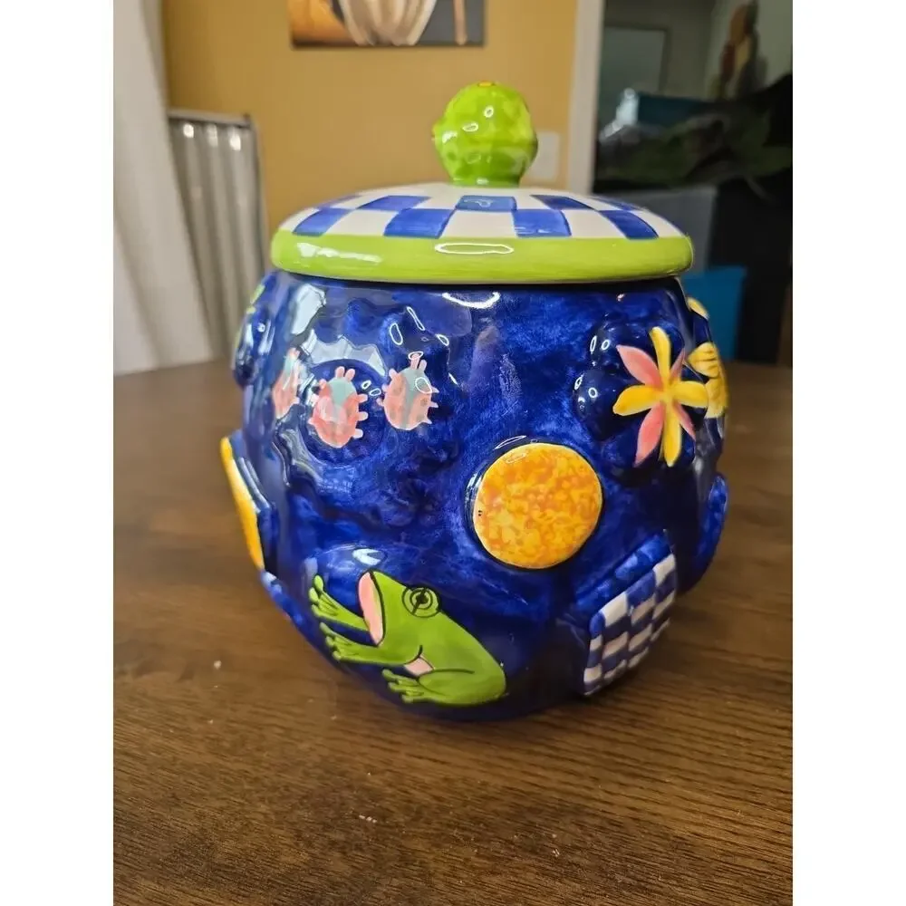 Laurie Gates 1999 Ceramic‎ Cookie Jar – Alien Spaceship UFO Design – 10